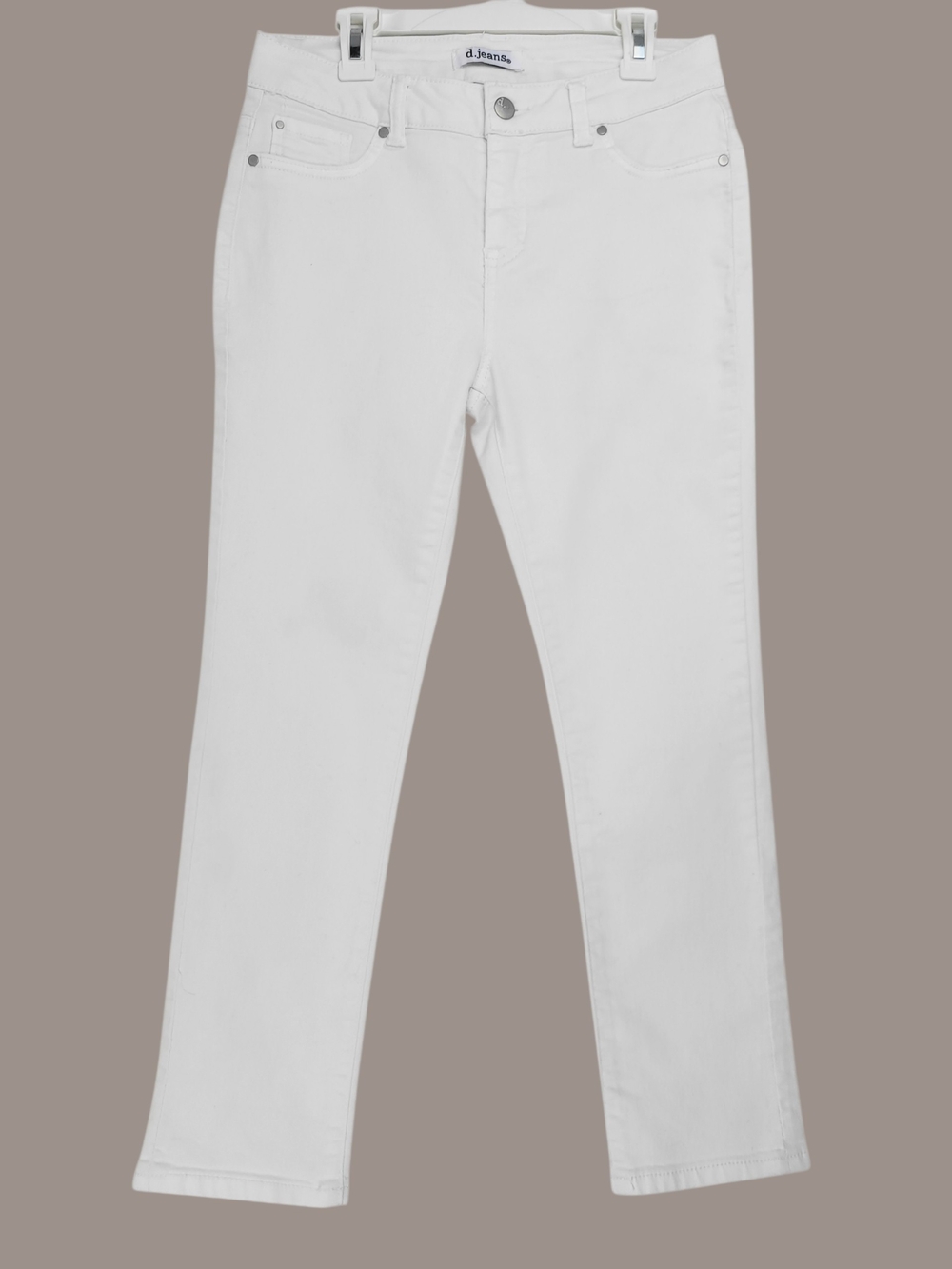 d. jeans White Stretch Denim Ankle Skinny Jeans Womens Size 4